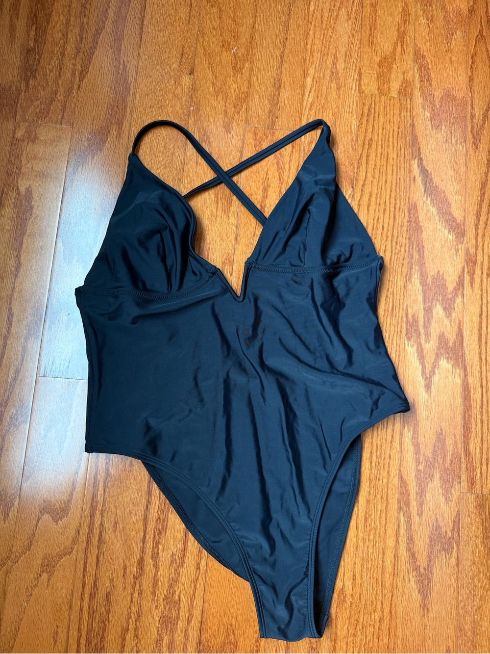 Cupshe Black One-Piece Swimsuit with Crisscross Straps